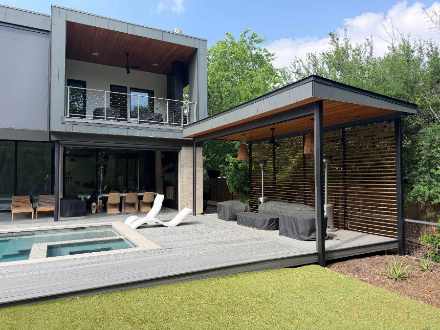 Stone and timber Austin home